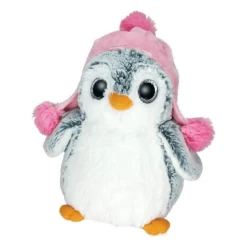Pinguin Kuscheltier Mit Rosa Mütze, Ca. 25 Cm
