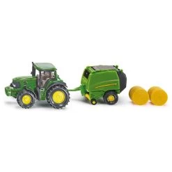 Siku Super 1665 - John Deere Traktor Mit Ballenpresse