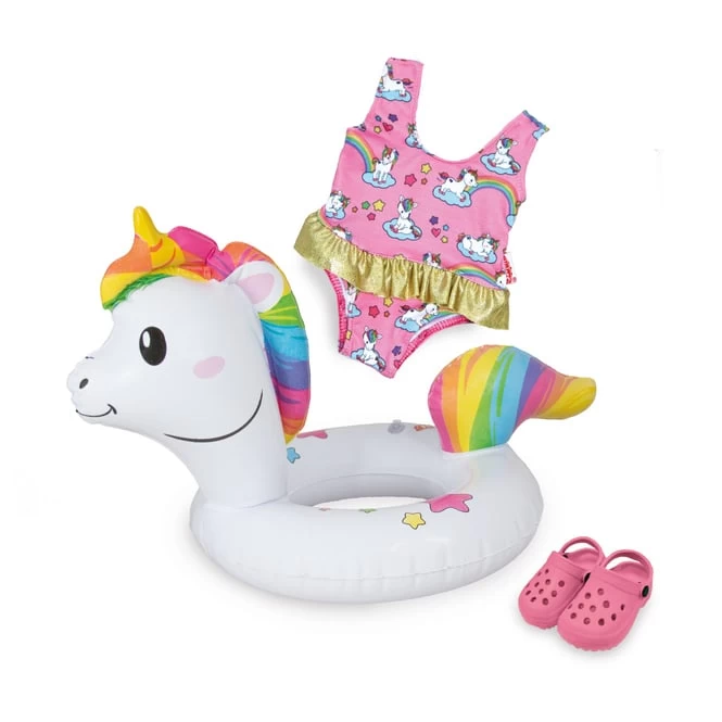 Puppen Einhorn Schwimmset - Größe 35-45 Cm 3 Puppen Einhorn Schwimmset - Größe 35-45 Cm