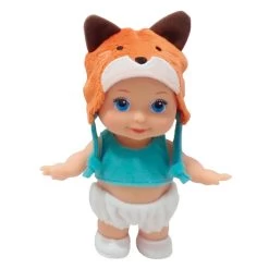 Minipuppe Mit Tiermütze - 1 Stück -Spielparadies Verkauf 221685 4016096388423 besttoy minipuppen mit tiermuetze 02