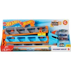 MATTEL Hot Wheels City - 2 In 1 Rennbahn-Transporter -Spielparadies Verkauf 226357 887961925203 mattel hotwheels rennbahn transporter 04