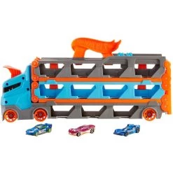 MATTEL Hot Wheels City - 2 In 1 Rennbahn-Transporter -Spielparadies Verkauf 226357 887961925203 mattel hotwheels rennbahn transporter 05