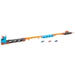 MATTEL Hot Wheels City - 2 In 1 Rennbahn-Transporter -Spielparadies Verkauf 226357 887961925203 mattel hotwheels rennbahn transporter 06