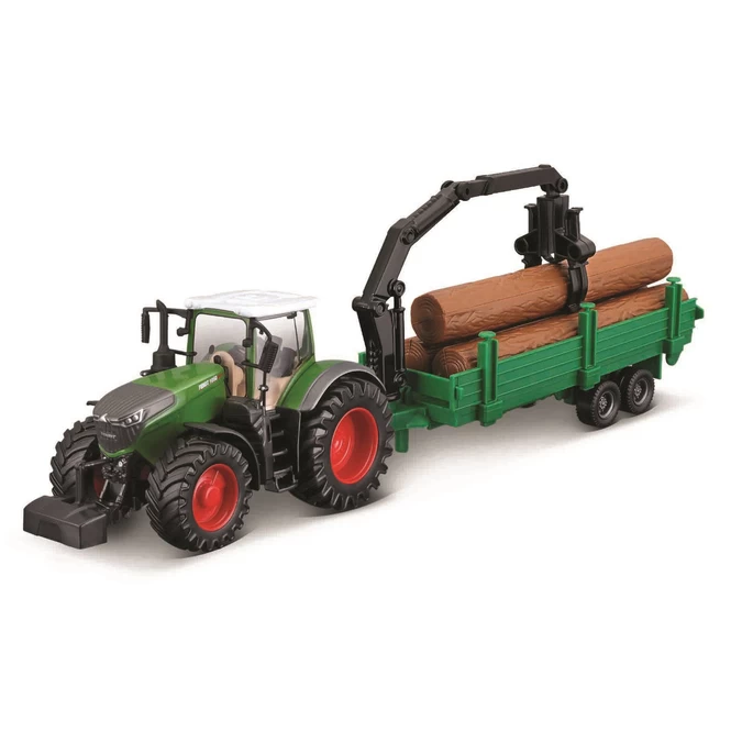 Maisto Bburago Traktor Fendt - Mit Holztransporter - Ca. 10 Cm 3 Maisto Bburago Traktor Fendt - Mit Holztransporter - Ca. 10 Cm