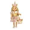 Puppen-Glitzerkleid - Einhorn Goldy - Größe 35 - 45 Cm -Spielparadies Verkauf 242287 4001949022319 heless glitzerkleid einhorn goldy 02