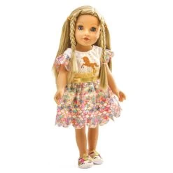 Puppen-Glitzerkleid - Einhorn Goldy - Größe 35 - 45 Cm -Spielparadies Verkauf 242287 4001949022319 heless glitzerkleid einhorn goldy 03