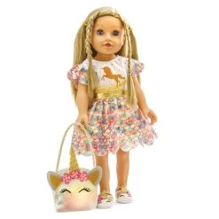 Puppentasche - Einhorn - Größe 35 - 45 Cm -Spielparadies Verkauf 242289 4001949002908 heless puppentasche einhorn goldy 02