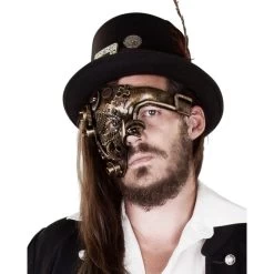 Maske - Steampunk - Für Erwachsene - 17 X 13 Cm